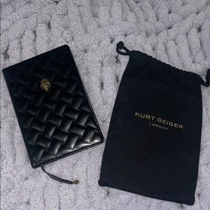 Kurt Geiger Black Quilted Journal with Dust Bag